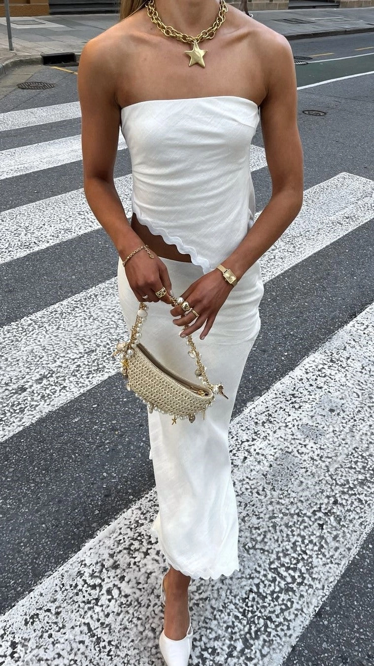 Solara Maxi Skirt - White