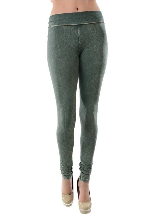 T-Party Fold Over Mineral Wash Legging CJ72219