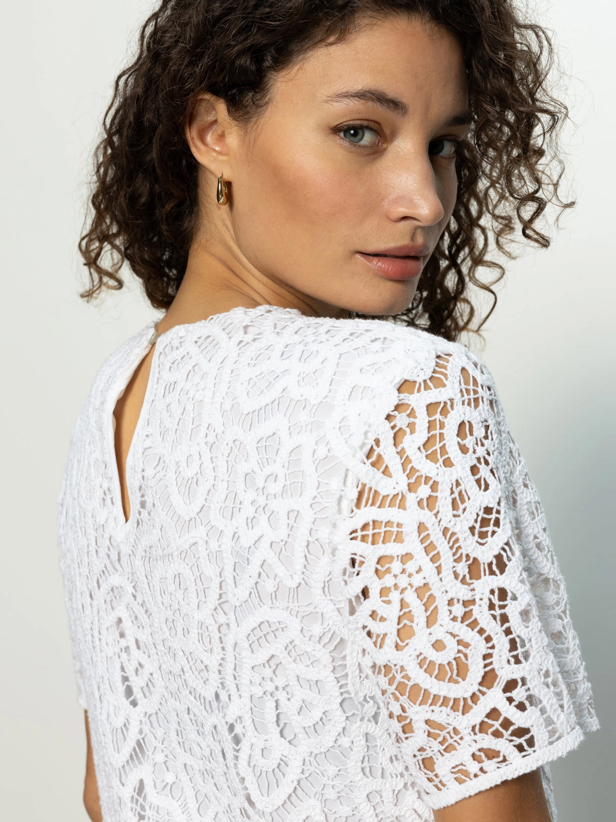 The Wanderer Lace Dress White