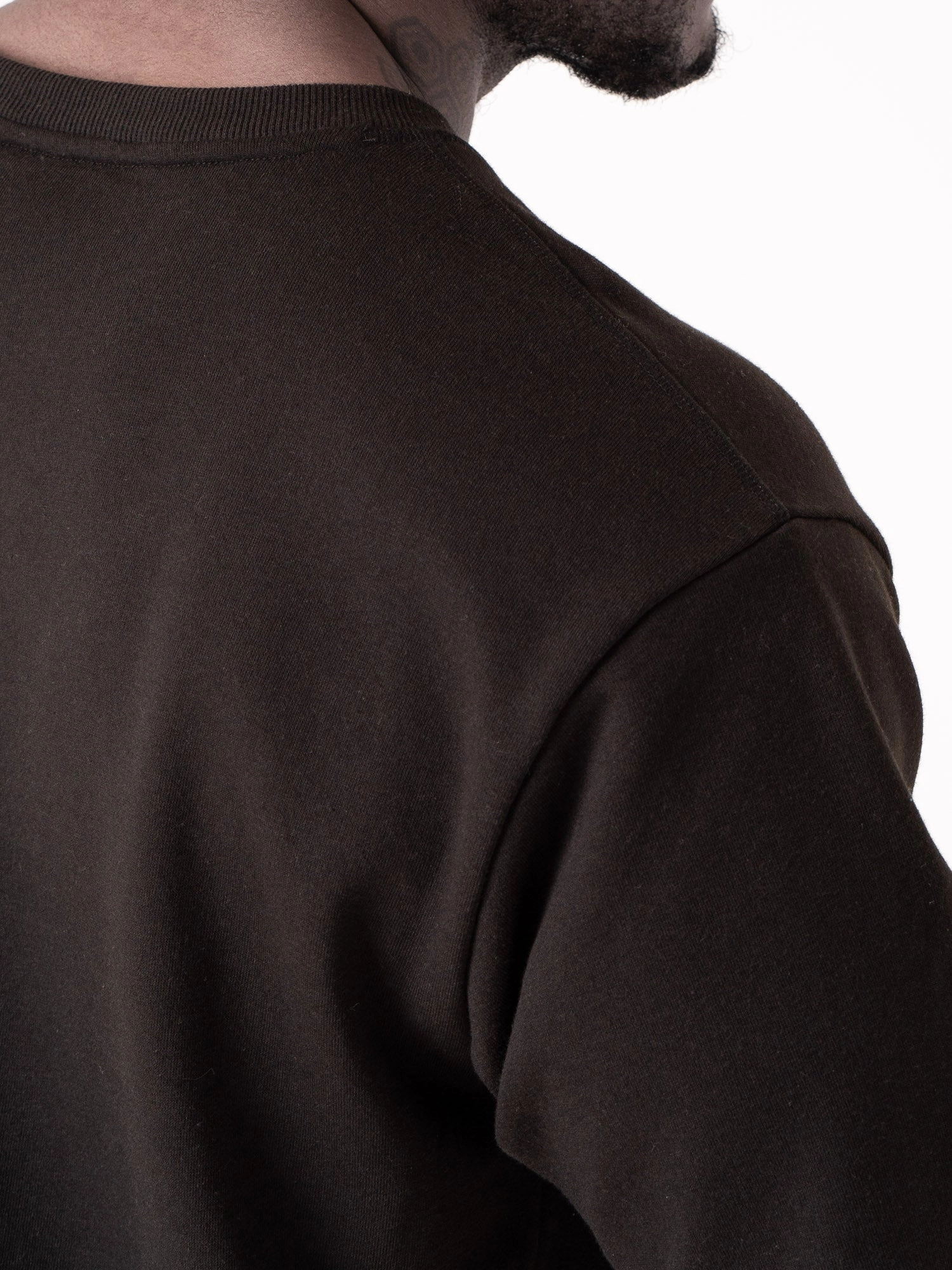 Throwback Fleece Oversized T-Shirt - Black