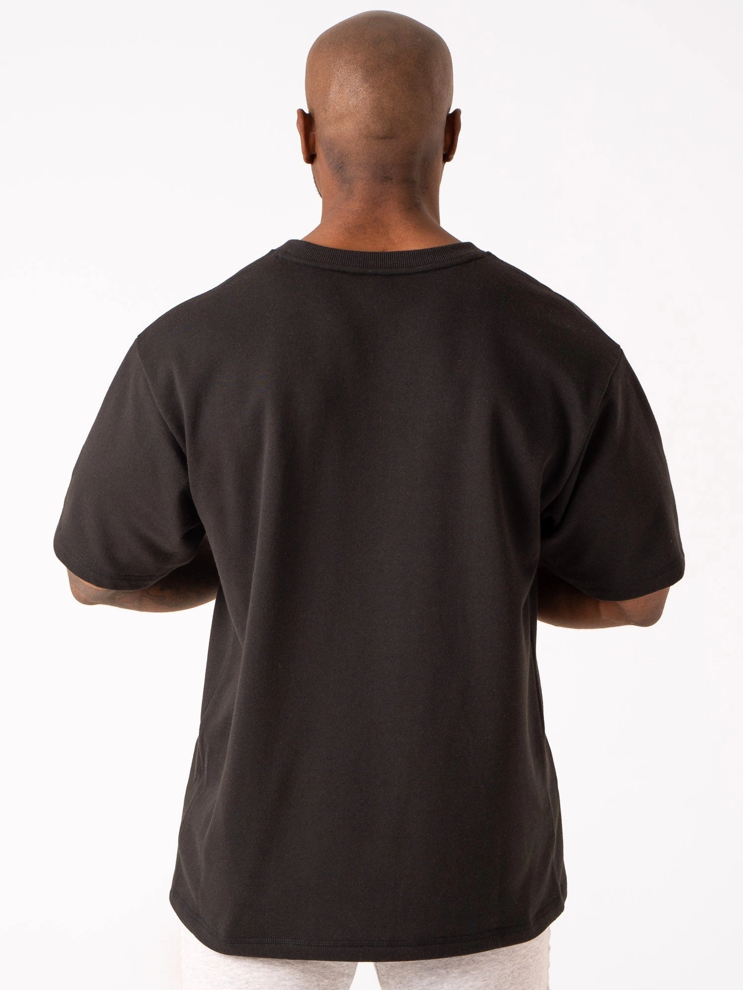 Throwback Fleece Oversized T-Shirt - Black