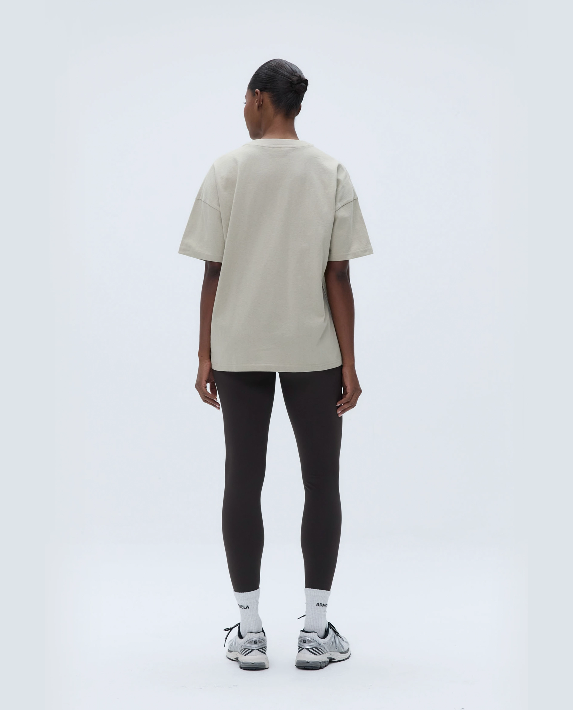 Trail Short Sleeve Drop Shoulder T-shirt - Sand/Cocoa Brown