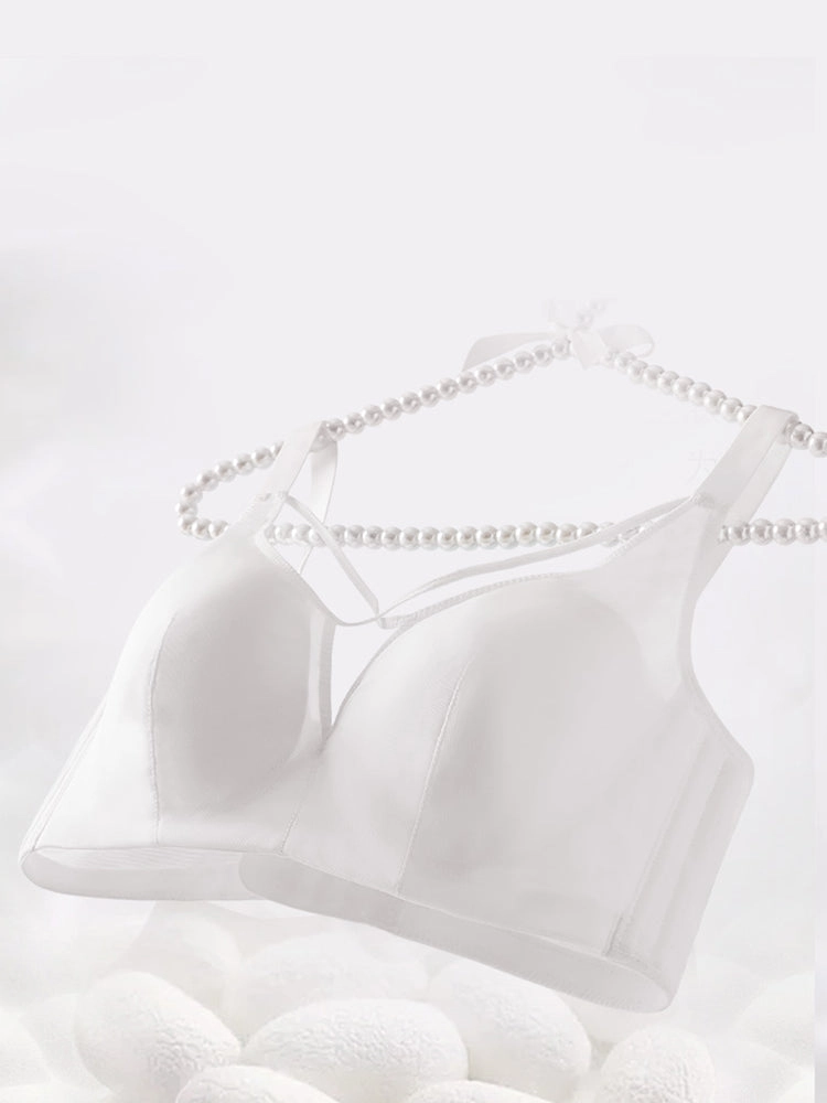 Ultra Thin Lace Mulberry Silk Pad Minimizer Bra