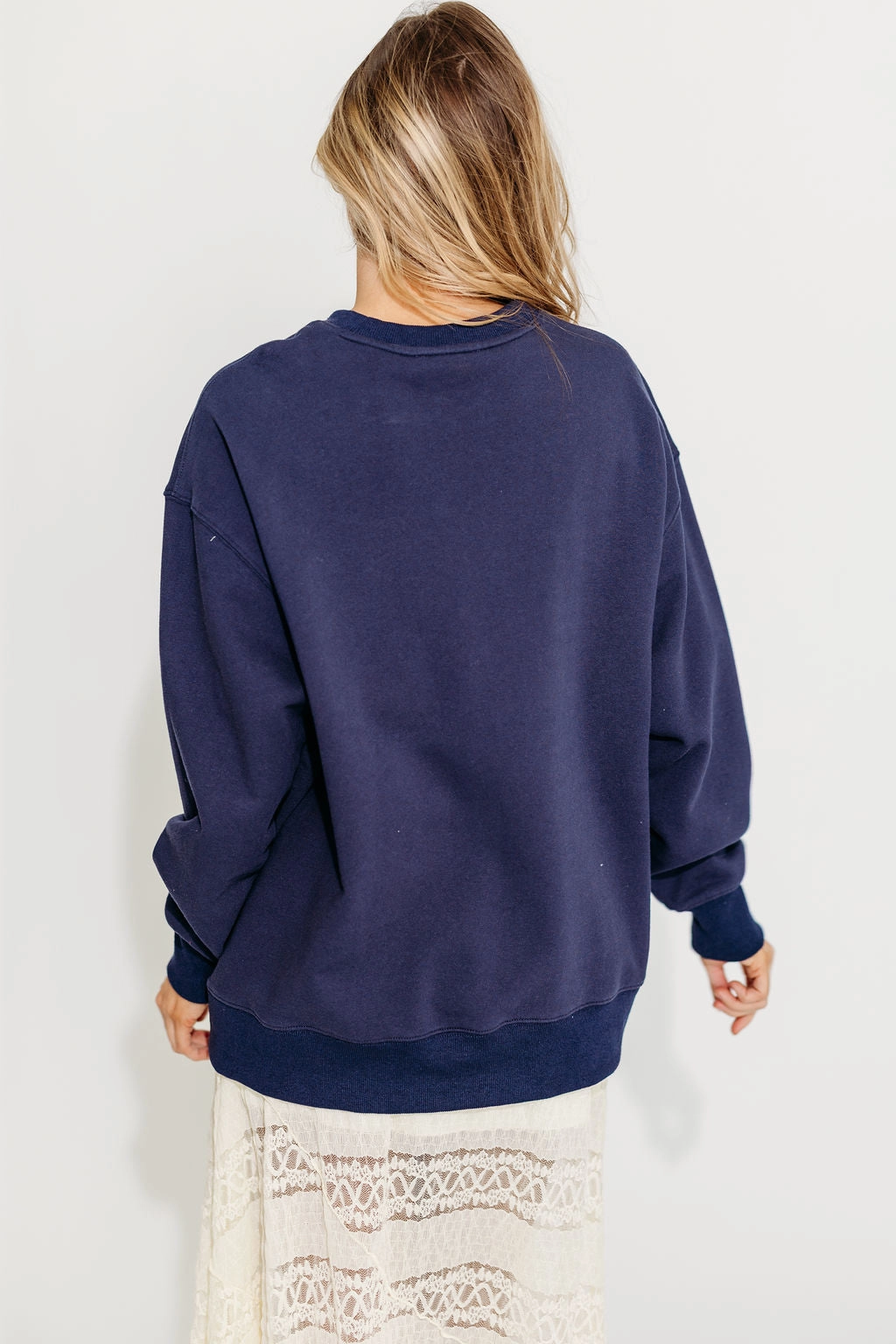 USA 100% Cotton Terry Pullover in Navy
