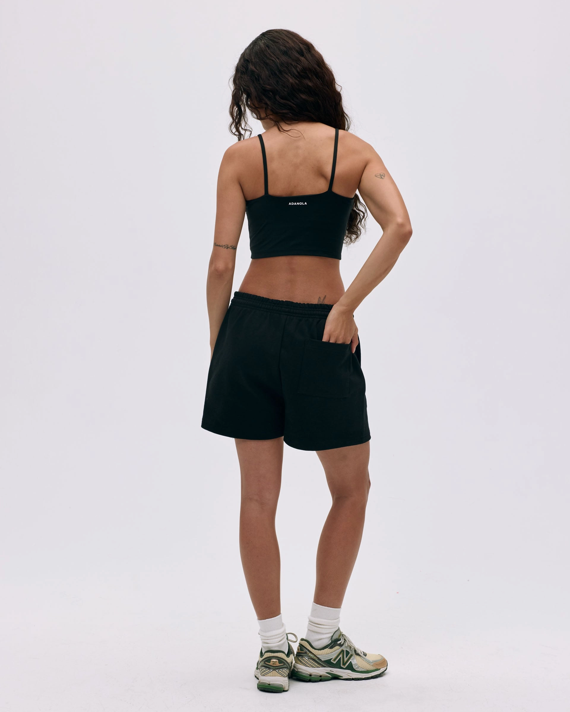 Varsity Sweat Shorts - Black/Marshmallow White