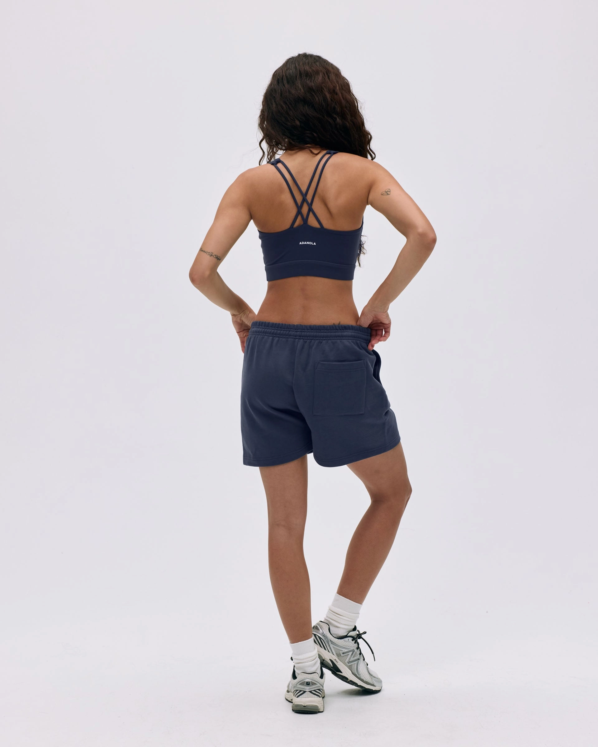Varsity Sweat Shorts - Midnight Blue/Marshmallow White