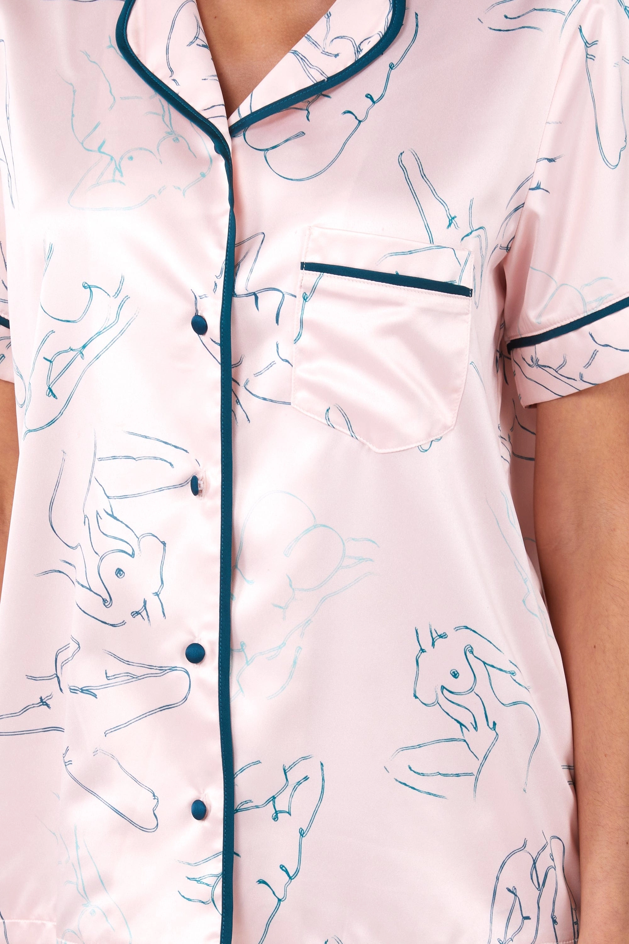 Venus Printed Pyjama Top & Bottom
