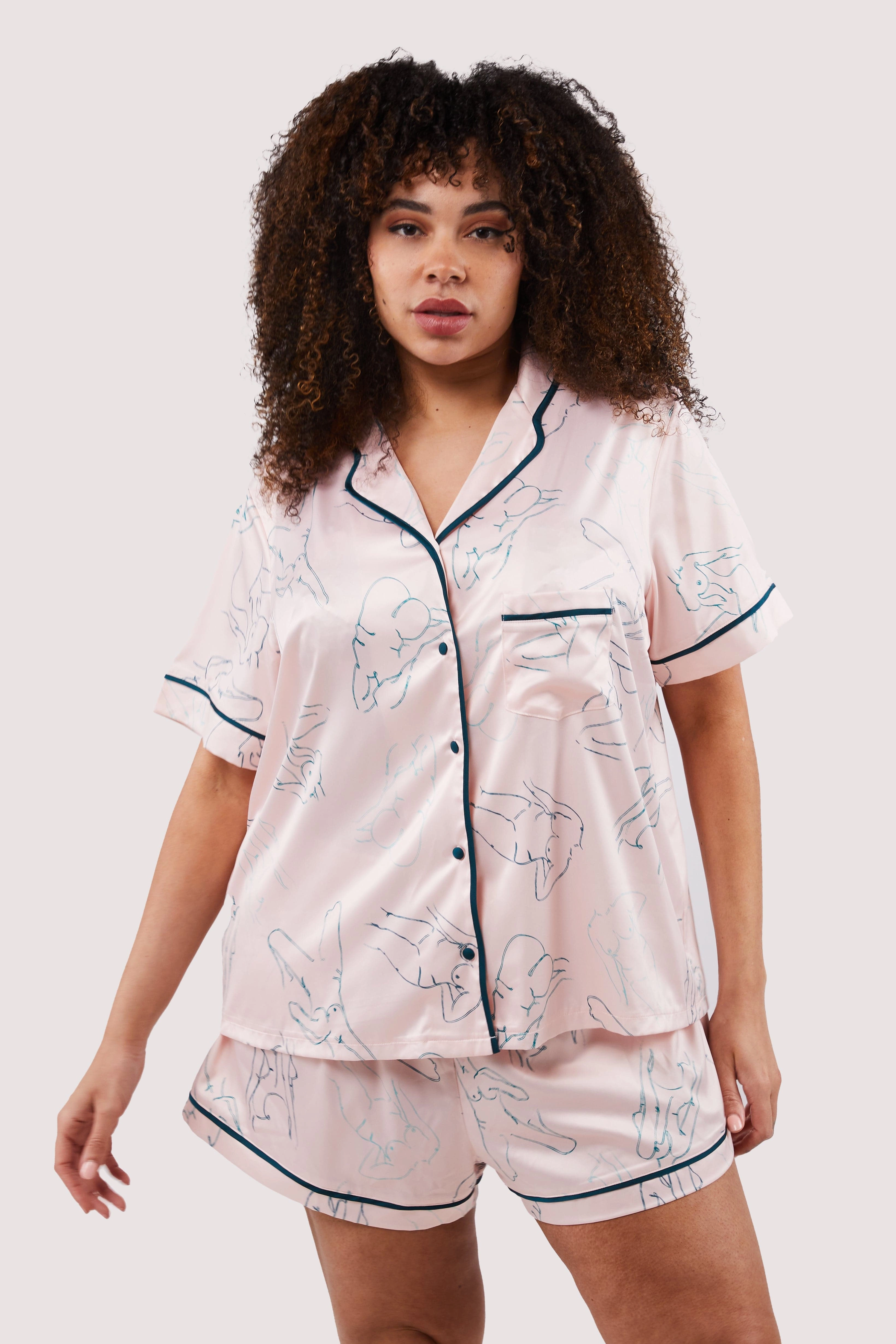 Venus Printed Pyjama Top & Bottom