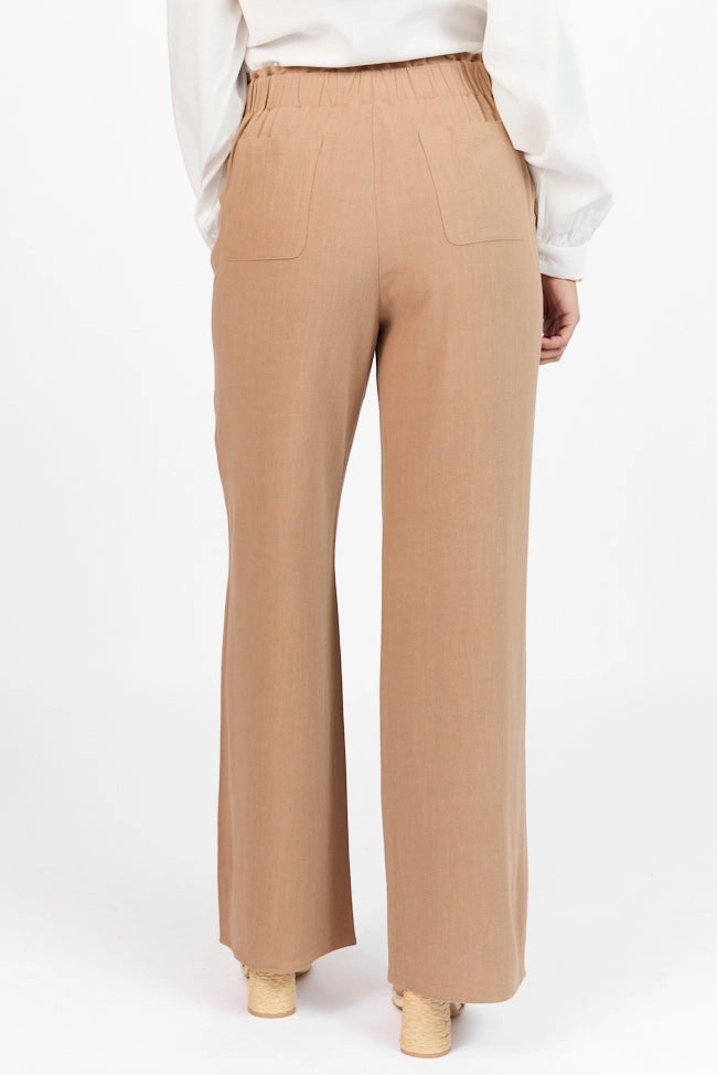 Wish For This Mocha Linen Blend Trousers FINAL SALE