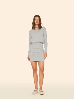 Xix4okh004 Xirena Heather Grey Mini Dress