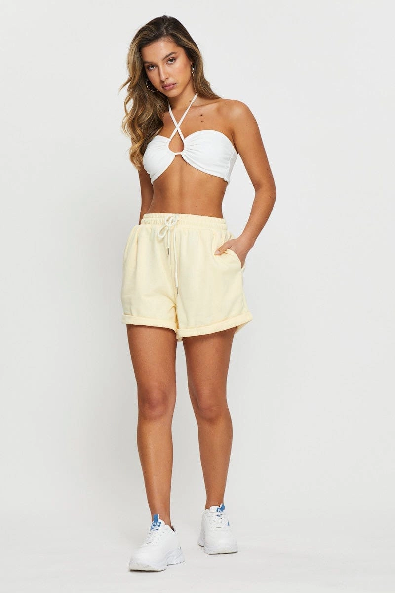 Yellow Track Shorts